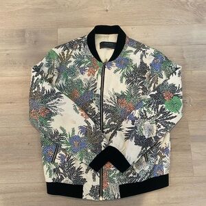 Zara Multicolor Floral Bomber Jacket